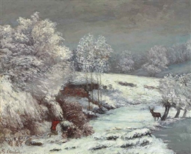 LE CHASSEUR À L’AFFÛT by Gustave Courbet